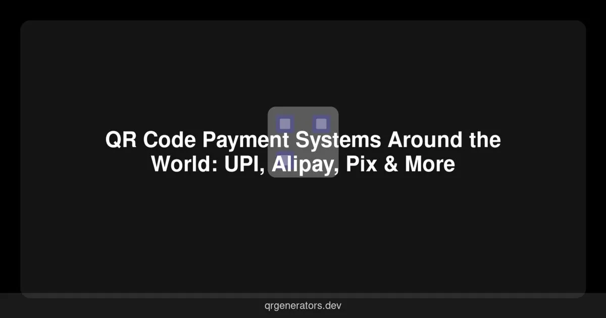 QR Code Payment Systems Around the World: UPI, Alipay, Pix & More