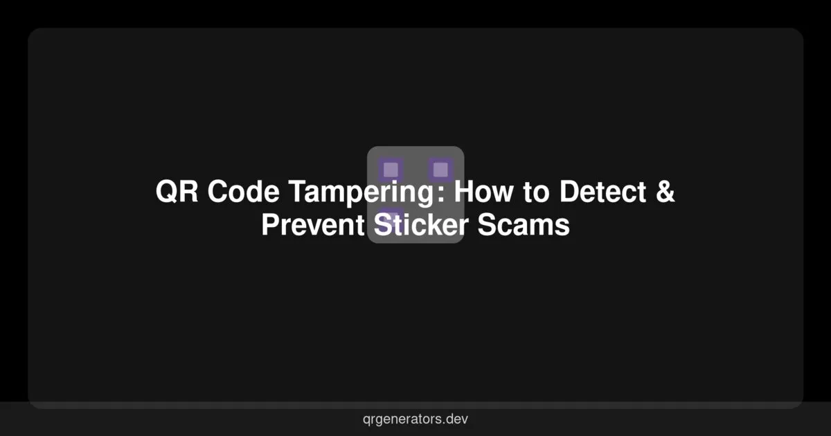 QR Code Tampering: How to Detect & Prevent Sticker Scams