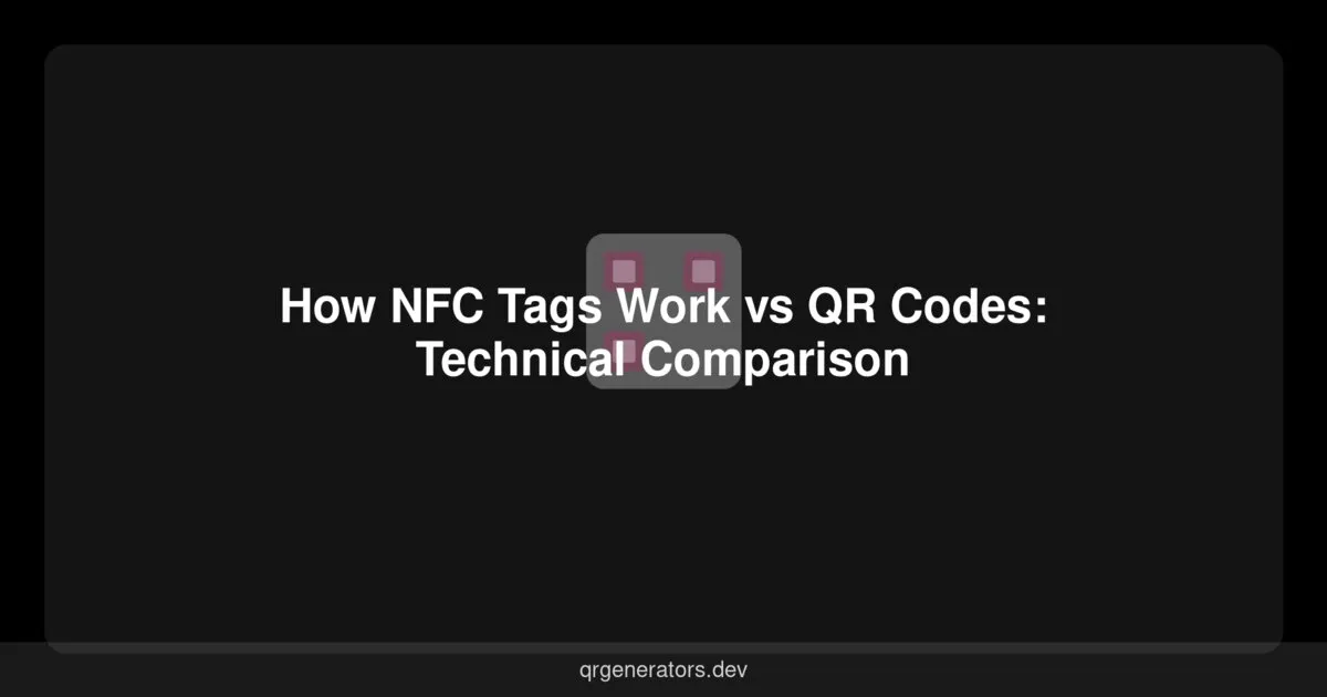 How NFC Tags Work vs QR Codes: Technical Comparison